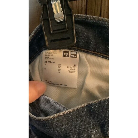 Uniqlo Womens Jeans Blue Size 29 High Rise Denim Cotton Straight Leg - Picture 4 of 4